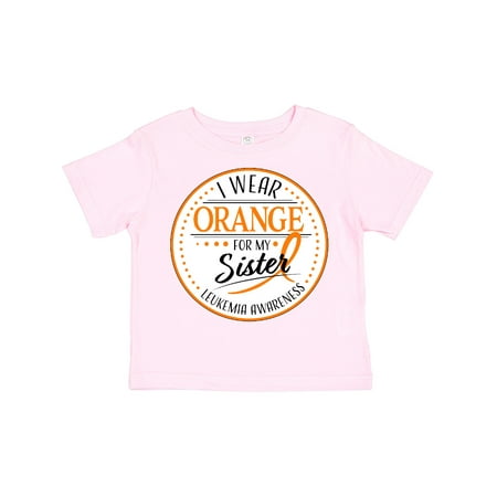 

Inktastic I Wear Orange for My Sister- Leukemia Awareness Gift Toddler Boy or Toddler Girl T-Shirt