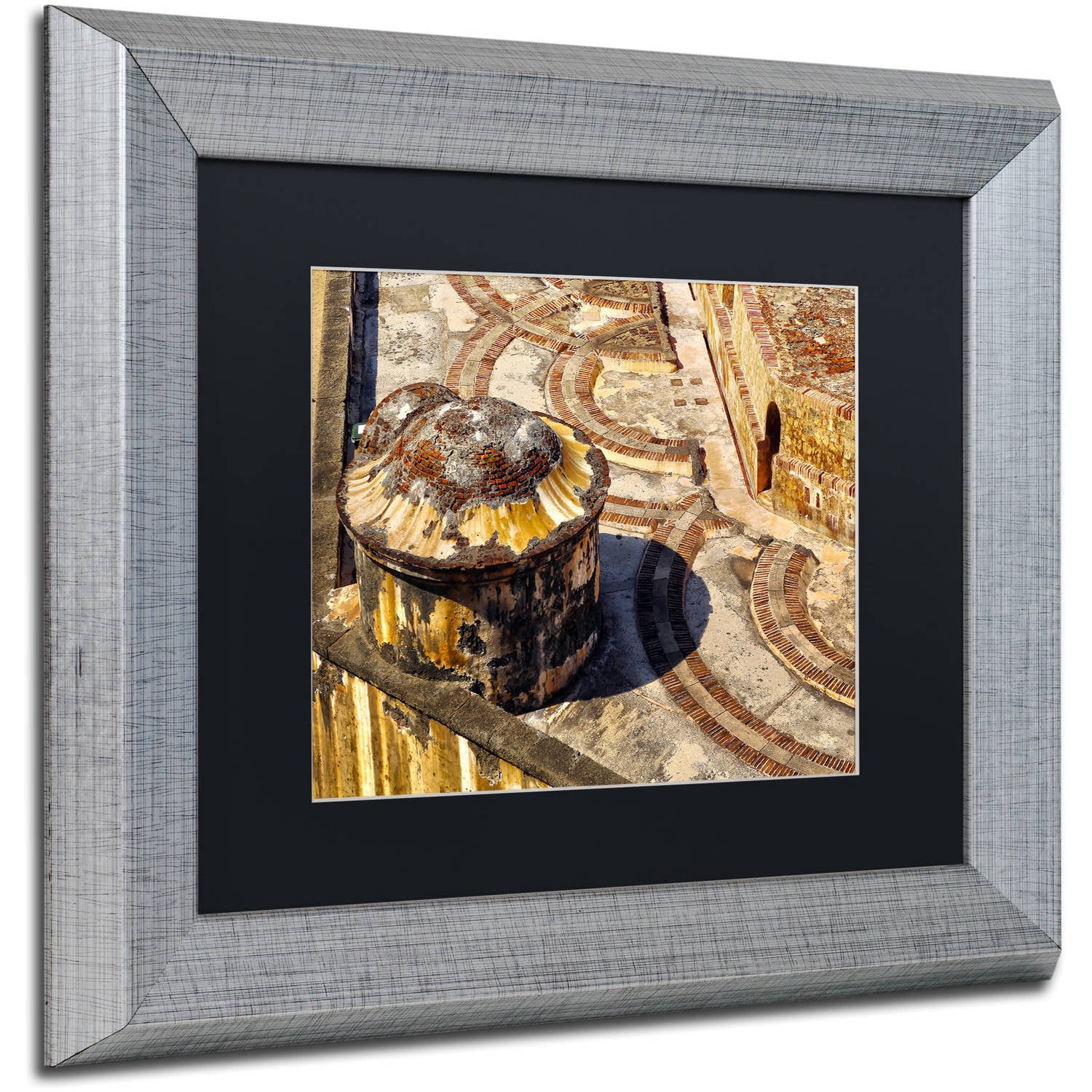 Trademark Fine Art "Castillo de San Felipe del Morro 18" Canvas Art by CATeyes, Black Matte, Silver Frame