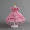 thumbnail image 1 of Robes Formelles pour Filles Robe Rose Vif pour Filles Robe de Cérémonie Fille Taille 9-10 Ans Vêtements d'Été, 1 of 4
