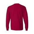 thumbnail image 4 of Hanes Men’s Beefy-T Long Sleeve T-Shirt, Crew Neck, Durable Pre-Shrunk Cotton Tee, Deep Red, L, 4 of 4