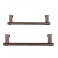 thumbnail image 1 of 2 Pack Modern Towel Bar with Hooks for Bathroom and Kitchen, Brushed Stainless Steel Towel Hanger Over Cabinet (9 inch), 1 of 9