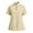 Beige #057, variant on Women's Zip-Front Stand Collar Scrub Top – Lightweight Comfortable Top with Well-Placed Pockets Light Purple S