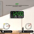 thumbnail image 3 of Reloj Digital de Pared con Activaci&oacute;n por Voz, Reloj Digital con Pantalla LED, con Ajuste de Brillo,Fecha,Temperatura,DST y Funci&oacute;n de Alarma, Adecuado para Cocina,Sala de Estar,, 3 of 7