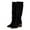 Black, variant on Women's Knee High Boots with Pointed Toe & Chunky Mid Heel, Perfect for autumn and winter