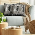 thumbnail image 5 of Ambesonne Music Throw Pillow Cover 2 Pack, Dancing People Nostalgic Art, 18", Dark Eggshell Multicolor, 5 of 7