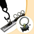 thumbnail image 6 of 8 Pieces Anchor Track Stud Fitting L Track Points Tie Down O Rings Heavy Duty for Enclosed Trailers Trucks Motorcycles, 6 of 9