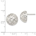 thumbnail image 2 of 925 Sterling Silver 14mm Fancy Ball Post Earrings, 2 of 5