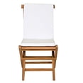 thumbnail image 3 of All Things Cedar TF22-2-W 2-Piece Teak Folding Chair Set with Cushions, White, 3 of 4