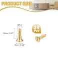 thumbnail image 2 of Uxcell Wood Screws Brass Slotted Flat Head Self Tapping Screws for Woodworking and Household Use M3.5 x 9mm 38Pcs, 2 of 7