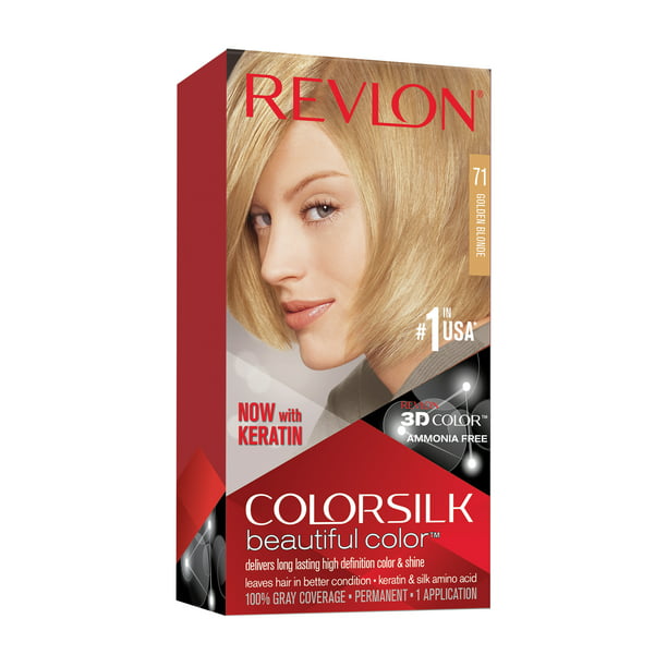 Revlon ColorSilk Beautiful Color Permanent Hair Color, 71 Golden Blonde, 1  Count - Walmart.com