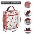 thumbnail image 3 of Peony Insulated Lunch Box Student Reusable Lunch Tote Bag with Water Bottle Holder Lunch Box Containers School Hiking, 3 of 6