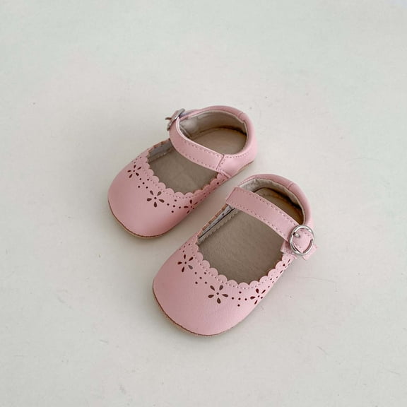 Wancir Baby Girls Flats Soft Rubber Sole Toddler Walking Shoes Infant Princess Crib Wedding Dress Shoes