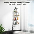 thumbnail image 3 of 4-Tier Adjustable Shower Caddy Hanging Organizer, Rust-Resistant Stainless Steel Bathroom Storage Rack with Anti-Swing Design for Shampoo and Lotion, 3 of 6