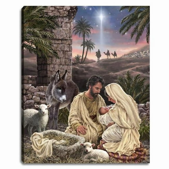 Glow Decor 350317 Jesus Is Lord LED with Lighted Fiber Optic Canvas - 16 x 20 in.