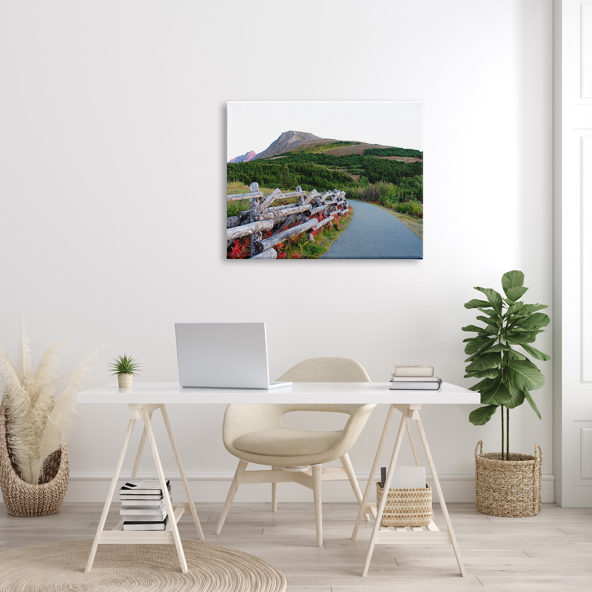 Stupell Industries Mountain Range Walking Path Rustic Tree Forest Landscape, 30 x 40, Designed by Kali Wilson