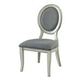 thumbnail image 2 of Furniture of America Carol Padded Wood Antique White and Gray Side Chairs (Set of 2), 2 of 9