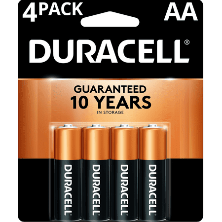 Duracell 1.5V Coppertop Alkaline AA Batteries 4 Pack