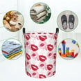 thumbnail image 4 of XMXT Collapsible Laundry Basket, Romantic Kisses Pattern Waterproof Laundry Hampers Storage Baskets Dirty Clothes Hamper, 62L, 4 of 8