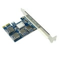thumbnail image 1 of PCI-E to USB Adapter 4-port extender card PCI-E to PCI-E X1 to USB 3.0 Riser Card Extender Board Mining Accessory, 1 of 9