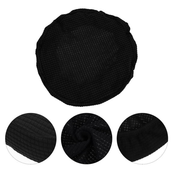 UPOUART Black Elastic Office Chair Cover, Round Stool Slipcover for Home and Household