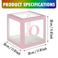 thumbnail image 3 of Cheinxy 1st Birthday 'ONE' Decorations Boxes for Boys Girls - Clear Cube Blocks 'ONE' Letters for Cake Smash Photoshoot Props & Backdrop(Pink), 3 of 7