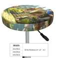 thumbnail image 7 of Picia Cute Mushroom Town A pattern Round Stool Covers Comfy Seat Covers Stretch Removable WashableChair Slipcover Round Bar Chair Cushion Cover-12 inch, 7 of 7