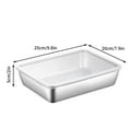 thumbnail image 5 of COM1950s Stainless Steel Pot, Stainless Steel Food Preparation Box Refrigerator Preservation Box Sub Hot Pot Side Box Rectangular Outdoor Cooking Picnic Box, Cooking Pots with Lids, on Food and Cookin, 5 of 5