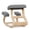 Grey With Natural Wood, variant on NYPOT Ergonomic Kneeling Chair with Adjustable Seats - Knee Chair for Posture Correction & Kneel Rocking Stool for Desk - Back Pain Relief and Support for Home and Office- Slate Black