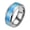 Silver, variant on Men's Women's Stainless Steel Enamel Statement Ring Created Turquoise Simple Style Wedding Finger Jewelry Black Size 12