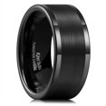 thumbnail image 1 of Alianza de boda King Will de carburo de tungsteno negro de 10 mm para hombre, 1 of 7