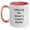 White/Pink, variant on Funny Gifts from Friends for World's Coolest Roofer Two Tone Coffee Mug Black and White