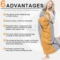 thumbnail image 4 of JOUALY Camping Sleeping Bag, Sleeping Bag for Adults & Kid, 3-4 Seasons Warm Cold Weather, Lightweight, Waterproof, Portable Sleeping Bag for Indoor & Outdoor, Camping, Backpacking, Hiking, 4 of 9