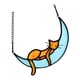 thumbnail image 2 of Vitral colgante para ventana, colgantes, decoración decorativa de acrílico para gatos amarillo, 2 of 9