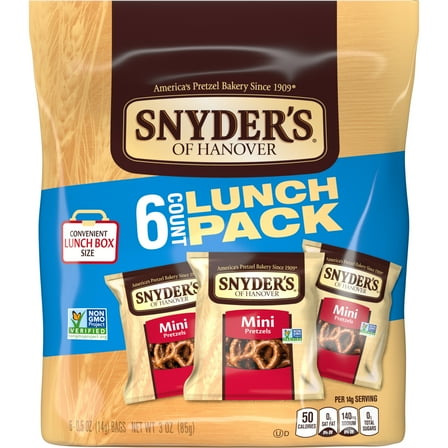 Snyder's of Hanover, Mini Pretzels, Individual Packs, 6 Ct