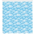 thumbnail image 3 of Ambesonne Cloud Shower Curtain, Floating Bubbly Clouds, 69"Wx75"L, Pale Blue White Blue, 3 of 3