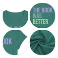 thumbnail image 5 of Tittly T Shirts for Women Spring Tops for Women Women's Read Print Loose Casual Long Sleeved T Shirt Graphic Tees Tshirts Shirts Green L, 5 of 5