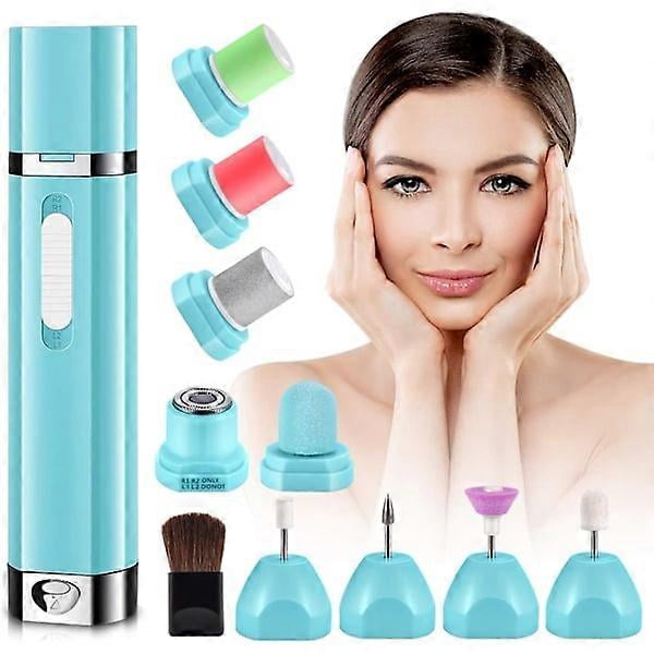 9-in-1 Electric Nail File Set Portable Cordless Nail Drill Machine Acrylic Nail Kits Home Salon Manicure Pedicure Nail Grinding Facial Hair Tools