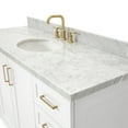 thumbnail image 5 of Ariel Taylor 61 In. Oval Sink Vanity With Carrara White Marble Countertop In White, 5 of 10