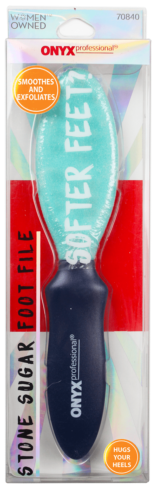 Onyx Professional Stone Sugar Foot File for Dry Feet and Cracked Heels, 1 ea