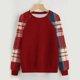 thumbnail image 1 of Ailaofu Womens Tops Color Block Raglan Long Sleeve Shirts Casual Fall Crewneck Sweatshirts, 1 of 3