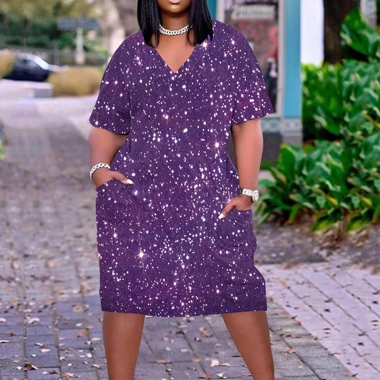 summer dresses for short and curvy Feancey Beach Plus Size Dresses for Curvy Women Mini Casual Short Sleeve T Shirt Dress Summer Trendy Loose Fit Vacation Dresses Khaki XXL