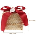 thumbnail image 2 of Worgeous Woven Storage Basket with Ribbon Small Gift Basket Woven Bamboo Basket Small Gift Holder, 2 of 8