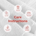 thumbnail image 6 of RIVERSIDE 3 Piece Cotton Towel Set Bath 27x54 and Hand 16x28 Towel with Washcloth 12x12, Lightweight & Soft - White, 6 of 8