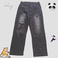 thumbnail image 1 of Pantalones vaqueros holgados Retro de Hip-hop americano para mujer, pantalones de pierna ancha de cintura alta Y2K Harajuku, pantalones góticos de calle para hombre, nuevo, 2024, 1 of 5