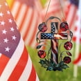 thumbnail image 6 of DAMAI Patriotic Stained Glass Window Hanging,15" Sun Catcher Glass Panel Boho Wall Art Decor,Patriotic Hanging Ornament Red White and Blue Decor Fourth July Memorial Day Sign Wall Hanging(C), 6 of 8