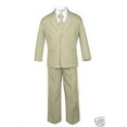 thumbnail image 5 of 6pc Boy Kid Teen Formal Wedding Khaki Stone Suit Tuxedo Extra Satin Necktie 5-20, 5 of 6