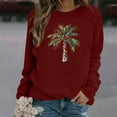 thumbnail image 3 of Womens Christmas Sweatshirts Crew Neck Long Sleev Christmas Graphic Print Pullover Casual Loose Cute Festival Tops (XXL, Red), 3 of 4