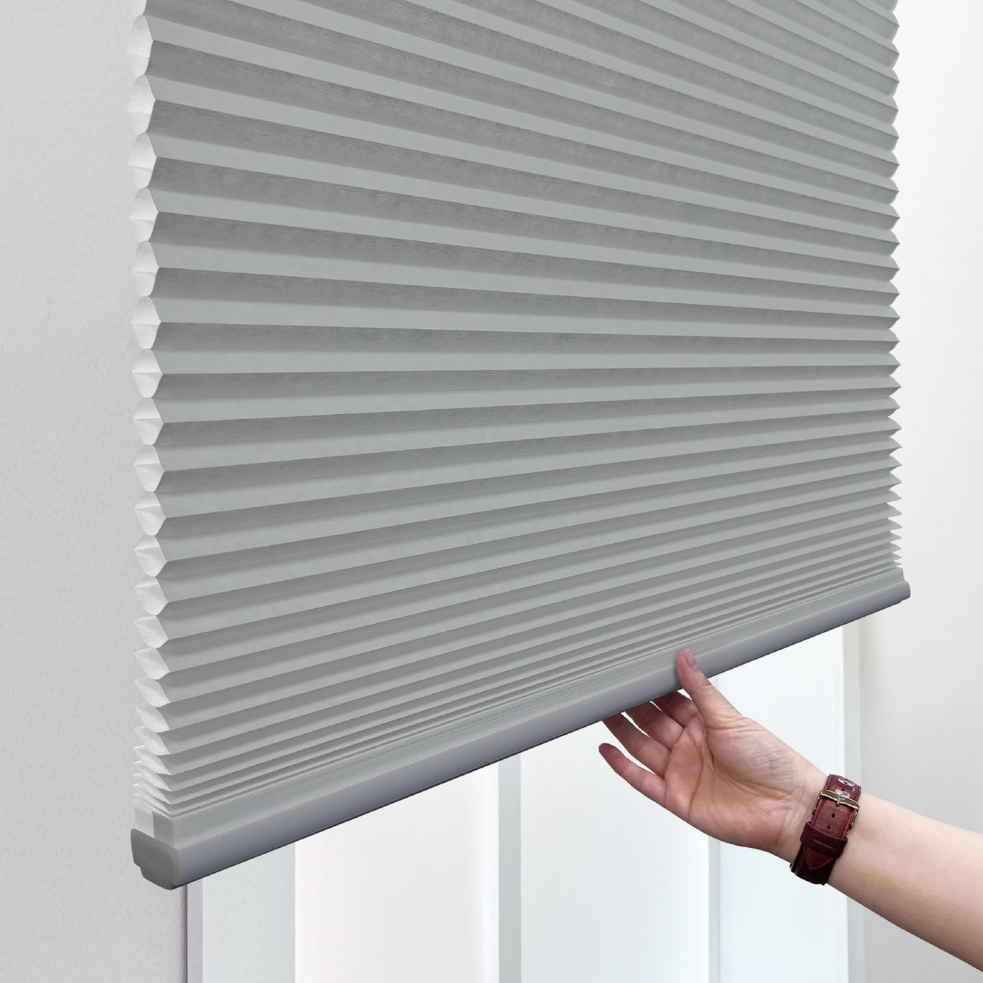 Regal Living Light Filtering Cordless Cellular Shade, Anchor Gray - 65" W x 72" L