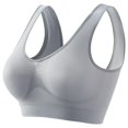 thumbnail image 4 of Supportive Bras for Women Athletic Breathable Workout Gym Yoga Activewear Seamless High Impact Bralettes L 05-Gray, 4 of 4