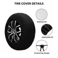 thumbnail image 2 of Gukieu Twilight Canal Reflection Print Car Tire Cover, Adjustable Waterproof and Dustproof Tire Protection Cover, Suitable for SUV, Truck, Van-17 inch, 2 of 6